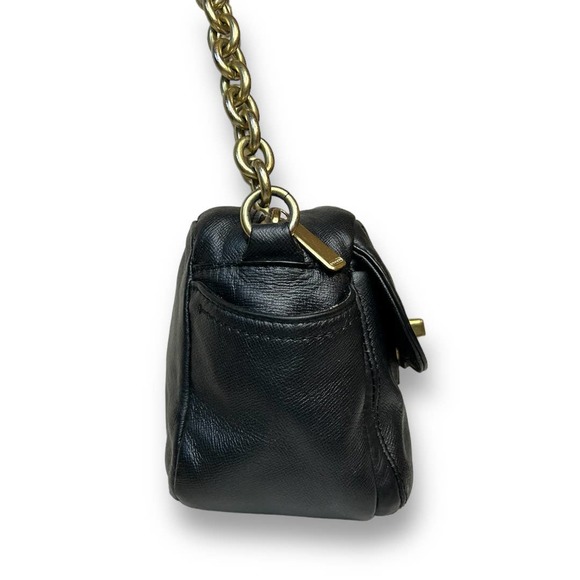 Coach Black Campbell Turnlock Leather Crossbody Camera Bag Chain Strap F24843 - Picture 5 of 14